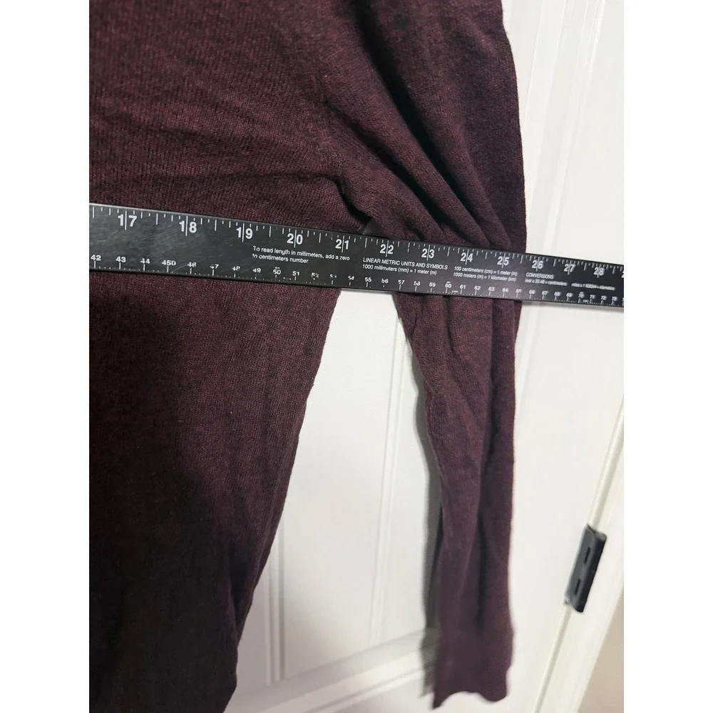 Banana Republic Sweater Men M Luxe Sweater Collection Quarter Zip Burgundy EUC